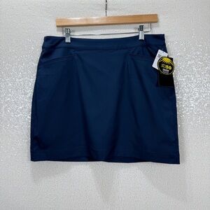 PGA Tour Navy Blue Golf Skort Size 10 Stretch Moisture Wicking UPF 50